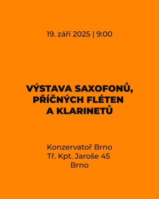 V pátek 19. září 2025 se vidíme na brněnské Konzervatoři! 😍 #saxflutecz